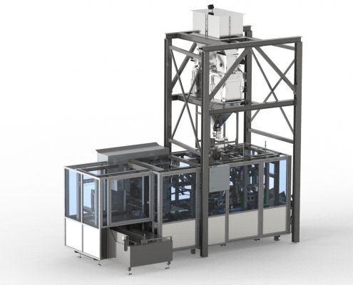 Bag clearance filling machine